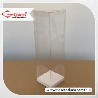  6x6x21 Beyaz İç Yükselticili Otomatik Asetat Kutu