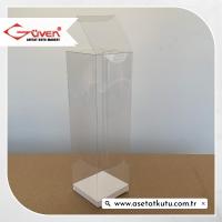  6x6x21 Beyaz İç Yükselticili Otomatik Asetat Kutu