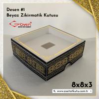 [Desen #1] 8x8x3 Beyaz Zikirmatik Kutusu