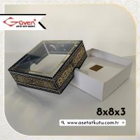 [Desen #1] 8x8x3 Beyaz Zikirmatik Kutusu