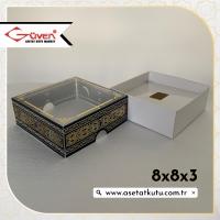 [Desen #1] 8x8x3 Beyaz Zikirmatik Kutusu