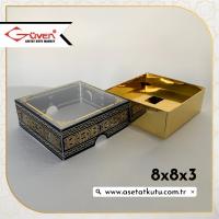 [Desen #1] 8x8x3 Gold Zikirmatik Kutusu