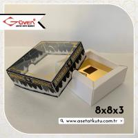 [Desen #2] 8x8x3 Duvarlı Beyaz Zikirmatik Kutusu