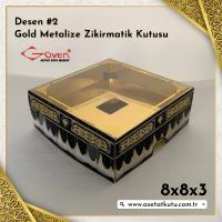 [Desen #2] 8x8x3 Gold Zikirmatik Kutusu