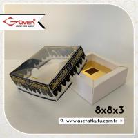 [Desen #3] 8x8x3 Duvarlı Beyaz Zikirmatik Kutusu