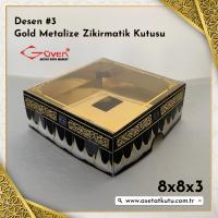 [Desen #3] 8x8x3 Gold Zikirmatik Kutusu