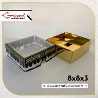 [Desen #3] 8x8x3 Gold Zikirmatik Kutusu