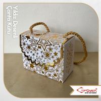 [İp Saplı] 7x9x4.5 Yıldız Desenli Çanta Kutu