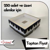 [Kampanyalı] [Desen #4] 8x8x3 Beyaz Zikirmatik Kutusu