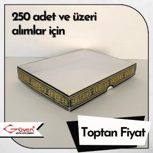[Kampanyalı] 13x17x2.5 Altı Beyaz Karton, Üstü Kabe Temalı Asetat Kutu [Desen #1]