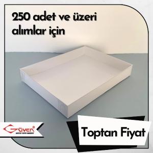 [Kampanyalı] 13x17x2.5 Altı Beyaz Karton Üstü Asetat Kutu