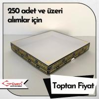 [Kampanyalı] 15.5x17x2.5 Altı Beyaz Karton, Üstü Kabe Temalı Asetat Kutu [Desen #2]