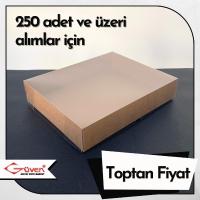 [Kampanyalı] 20x25x5 Altı Kraft Karton Üstü Asetat Kutu