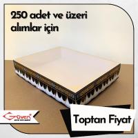 [Kampanyalı] 20x25x5 Kabe Örtüsü Desenli, Beyaz Karton Tabanlı Kutu