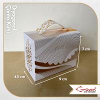 [Karton Saplı] 7x9x4.5 Diyagonal Çanta Kutu