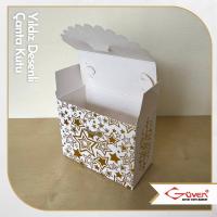 [Karton Saplı] 7x9x4.5 Yıldız Desenli Çanta Kutu