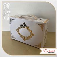 [Karton Saplı] 8x12x4.5 Çiçek Desenli Çanta Kutu
