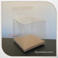10x10x10 Kraft İç Yükselticili Otomatik Asetat Kutu