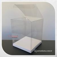 10x10x12 Beyaz İç Yükselticili Otomatik Asetat Kutu