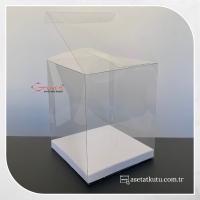 10x10x12 Beyaz İç Yükselticili Otomatik Asetat Kutu