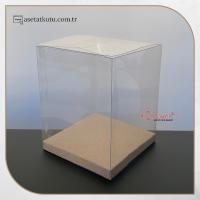 10x10x12 Kraft İç Yükselticili Otomatik Asetat Kutu