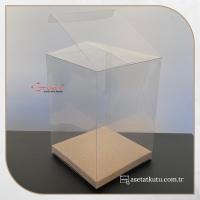 10x10x14 Kraft İç Yükselticili Otomatik Asetat Kutu