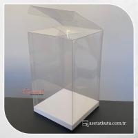 10x10x16 Beyaz İç Yükselticili Otomatik Asetat Kutu