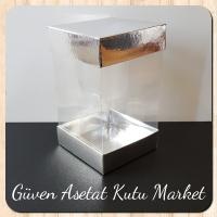 10x10x16 Çift Taraflı Gümüş Metalize Karton Kutu