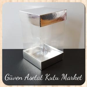 10x10x16 Çift Taraflı Gümüş Metalize Karton Kutu
