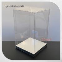 10x10x16 Gümüş Metalize İç Yükselticili Otomatik Asetat Kutu