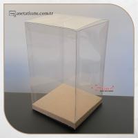 10x10x16 Kraft İç Yükselticili Otomatik Asetat Kutu