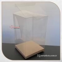 10x10x16 Kraft İç Yükselticili Otomatik Asetat Kutu