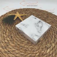 10x10x3 İçi Asetat, Altı Beyaz Mermer Desenli Karton Kutu
