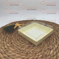 10x10x3 İçi Asetat, Altı Krem Karton Kutu