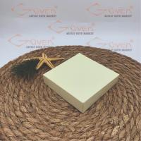 10x10x3 İçi Asetat, Altı Krem Karton Kutu