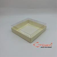 10x10x3 İçi Asetat, Altı Krem Karton Kutu