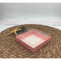10x10x3 İçi Asetat, Altı Pembe Mermer Desenli Karton Kutu