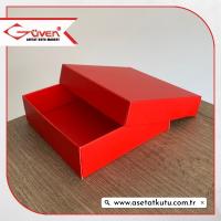 10x10x3 Kırmızı Komple Karton Kutu