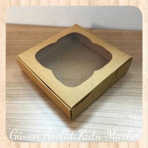 11x11x3 Kraft Pencereli Karton Kutu