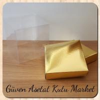 12x12x12 Çift Taraflı Gold Metalize Karton Kutu