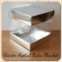 12x12x12 Çift Taraflı Gümüş Metalize Karton Kutu