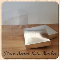 12x12x12 Çift Taraflı Gümüş Metalize Karton Kutu