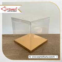12x12x12 Gold Metalize İç Yükselticili Otomatik Asetat Kutu