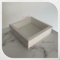 [Duvarlı Kutu] 12x12x3 Altı Beyaz Karton Üstü Asetat Kutu