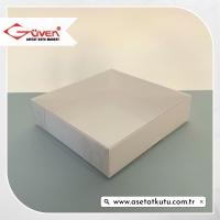12x12x3 Altı Beyaz Karton Üstü Asetat Kutu