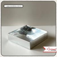 12x12x3 Altı Gümüş Metalize Karton Üstü Asetat Kutu