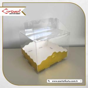13x13x12 Gold Metalize Pasta Kutusu