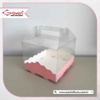 13x13x12 Pembe Pasta Kutusu