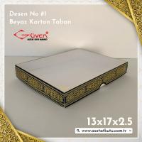 13x17x2.5 Altı Beyaz Karton, Üstü Kabe Temalı Asetat Kutu [Desen #1]