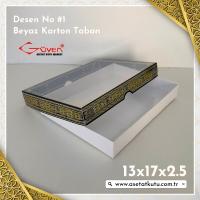 13x17x2.5 Altı Beyaz Karton, Üstü Kabe Temalı Asetat Kutu [Desen #1]